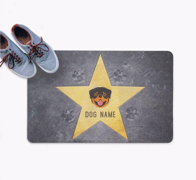 Star of Fame: Personalized {breedFullName} Doormat